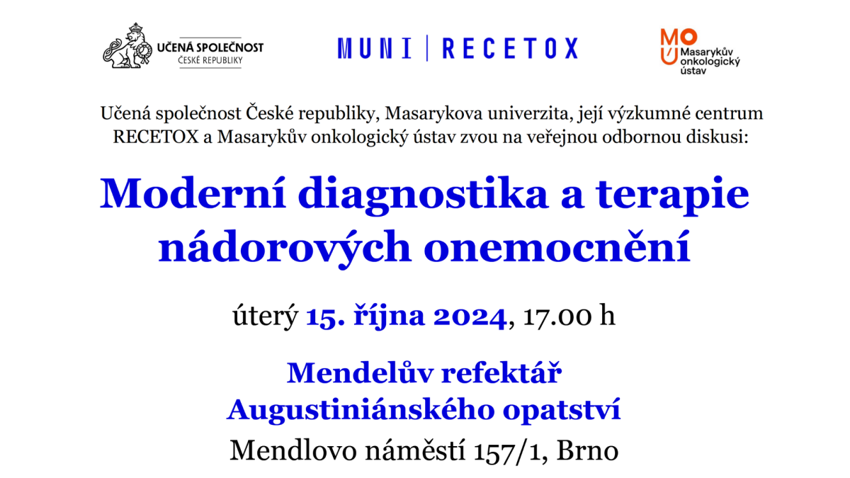 Pozvánka na setkání Učené společnosti – Moderní diagnostika a terapie nádorových onemocnění